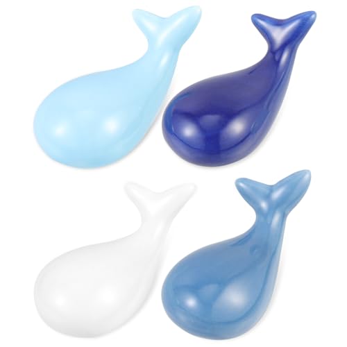 BAZEITFLOW 4個 可愛い小クジラの製箸置き 食卓用スプーンホルダー兼用 キッチンアクセサリーとしても お手入れ簡単で耐久性あり テーブル装飾