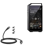 BoxWave Cable Compatible with Pioneer XDP-100R - MagnetoSnap PD AllCharge Cable (100W), Magnet Charging Braided USB Type-C Micro - Jet Black