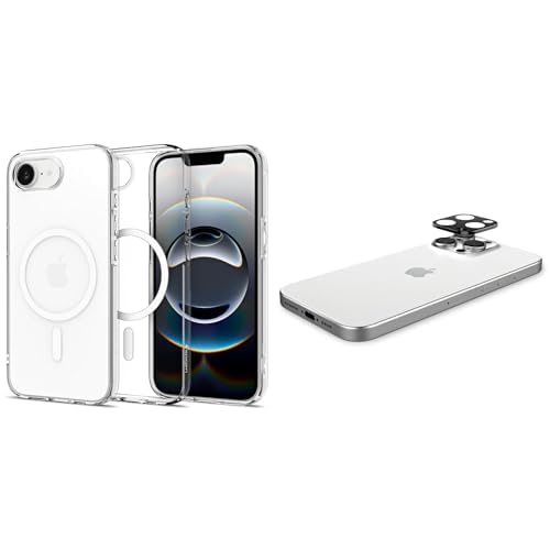 Spigen iPhone 16e ince MagSafe Kılıf Liquid Crystal Sararma Karşıtı DuraClear™ Hava Kanalı Teknolojisi™ Spigen iPhone 16e Kamera Lens Camı Koruyucu