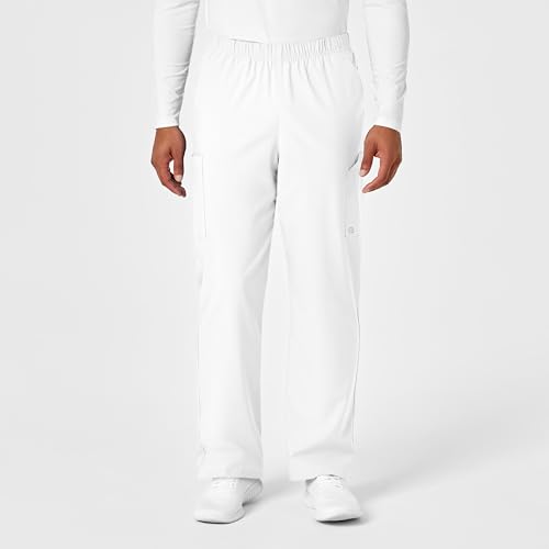 Wink W123 Unisex Multi-Cargo Scrub Pant, White, 3X by WonderWink - Used condition - Image 5
