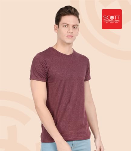 Image of Scott International Men's Regular Fit T-Shirt | Men's T-Shirt | Tees for Man | Tshirt for Men Stylish | Round Neck Tshirt for Man