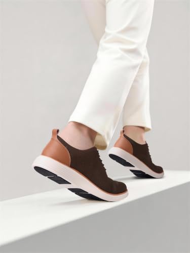 Image of VILOCY Men's Casual Dress Sneakers Lace-Up Oxfords Business Mesh Breathable Walking Shoes Tennis Comfortable