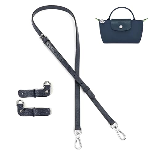 Image of Leather Purse Straps Replacement Shoulder Strap Leather Adjustable Crossbody Strap Suitable for Long champ Handbags