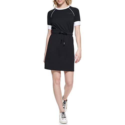 Karl Lagerfield Paris Women's Everyday Sport Short Sleeve Dress, Black,