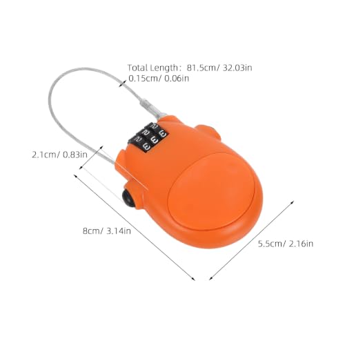 Candado de Cables Retráctil 3 Dígitos Naranja miniatura 7