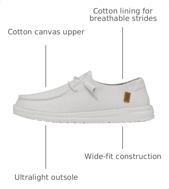 Image of HEYDUDE Women's Wendy Chambray | Women's Shoes | Women's Lace Up Loafers | Comfortable & Light-Weight