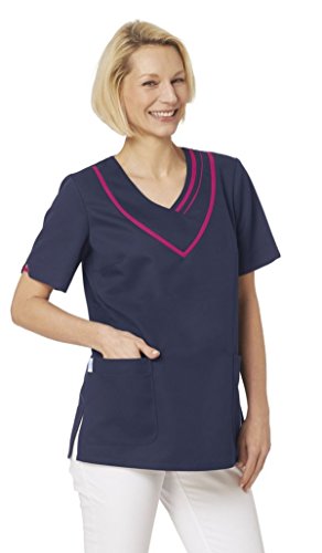 Leiber Damen-Schlupfjacke 1/2 Arm 08/2652, Farbe: Weiß/Fuchsia, Größe: 3XL