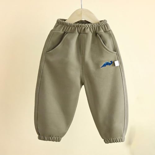 Boys Active Fleece Jogger Pants Dinosaur Print Elastic Waist Casual Pants with Pockets Kids Comfy Long Bottom2