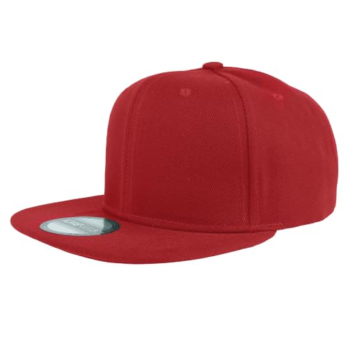 Image of Gelante Plain Blank Flat Brim Adjustable Snapback Baseball Caps LOT 6 Pack