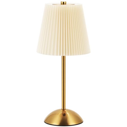 Image of Cordless Rechargeable Table Lamp, 3-Color Touch Light, Antique Brass, Gift