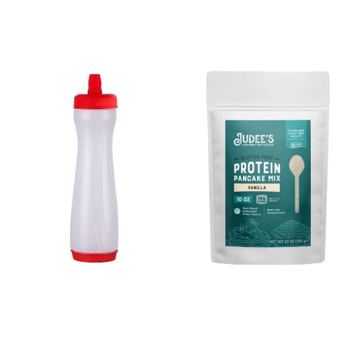 Judee's Pancake Dispenser And Mix Bundle: Pancake Dispenser 1-Pack And Gluten-Free Teff Vanilla Protein Pancake Mix 10 Oz #TOP22
