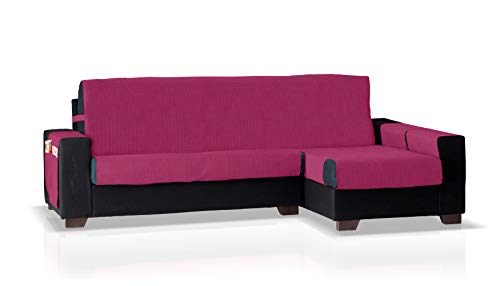 Bartali Funda de sofá Chaise Longue GEA, Brazo Derecho, Tamaño pequeño (200 Cm.), Color Fucsia