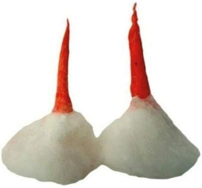 Mechas de algodón 100 piezas blanco y rojo miniatura 3