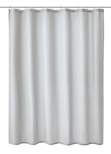 Rideau de douche textile Kito 180x200 cm Gris Brouillard