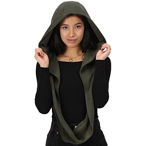 Asesinos Bufanda Capucha Pasamontañas Adaptable Sudadera Casual Cosplay (Verde)