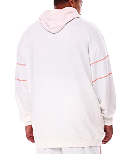 Fila Men's Big & Tall Indah French Terry Fleece Hoodie And Jogger Pants (2X Big, Pumice/Orange (Hoodie)) #TOP2