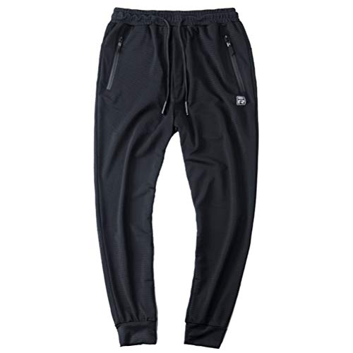 Preisvergleich Produktbild Feidaeu Herrenhose Jogginghose Atmungsaktives Hohlgeflecht Dünnschliffige Ice Silk Schnelltrocknende Füße Dünne Freizeithose