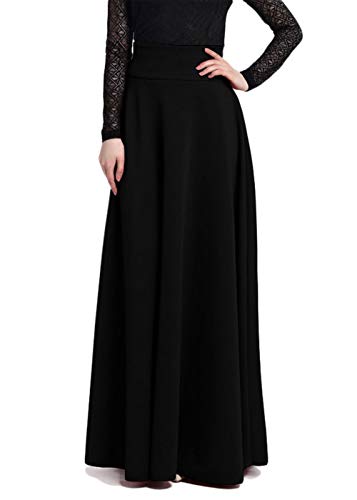 ebossy Women's High Waist Floor Length Formal Party Maxi Skirt