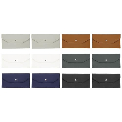 Portefeuille enveloppe en cuir PU PATIKIL noir pour l'organisation de l'argent de voyage