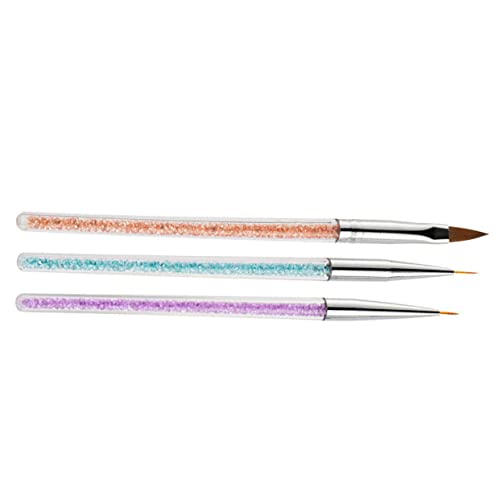 Didiseaon 3Piezas Cepillos Para Nail Art Para Pintura De Herramientas De Manicura UV Accesorios De Decoración