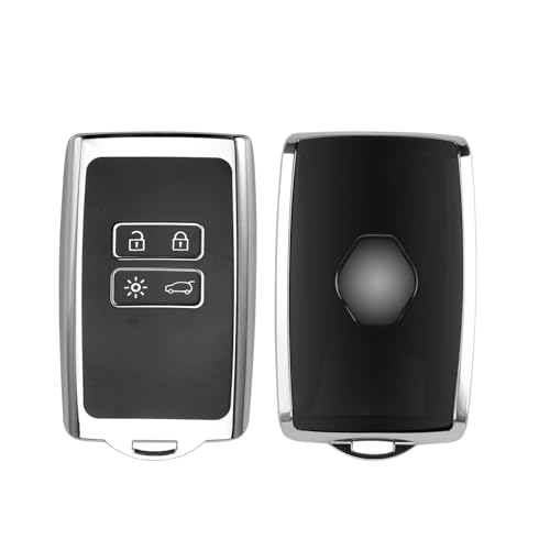 Erato Custodia per chiave auto per Dacia Sandero 3/Stepway 3 III/Dacia Jogger 2021 2022 2023 2024, Dacia Sandero Stepway 3, morbido gel di silice TPU, 4 pulsanti (argento)