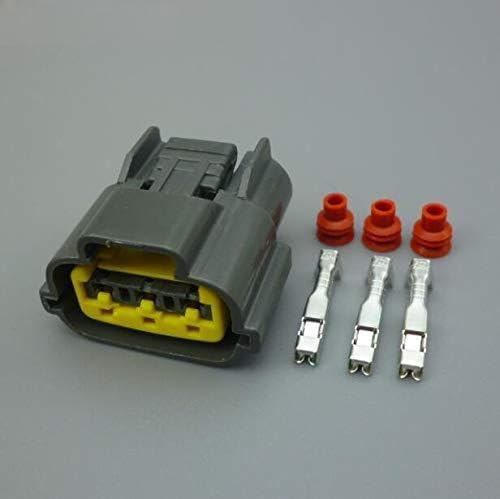 Yierxjwshx 10set 3Pin Auto Ignition Coil Plug Ignitor Plug Waterproof Electrical Female Connector Plug 6098 0141 for Nissan -
