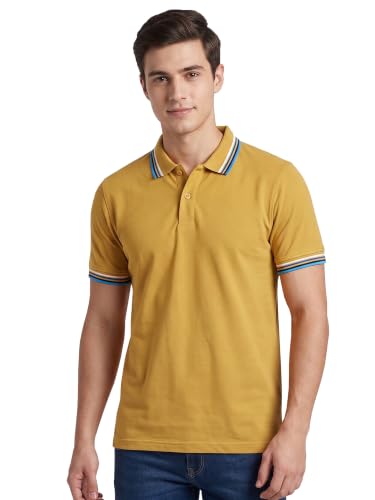 Image of XENOVAURBAN Polo t Shirt for Man | Striped Pattern Mens Cotton Polo Neck T-Shirt with Collar | Regular fit | Breathable and Soft - Polo-Striped-P