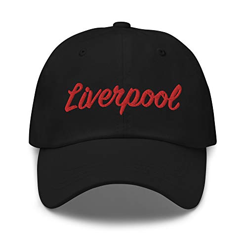 Liverpool Script Soccer Dad Hat Black miniatura 1