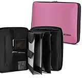 Portable Document Bag, Important Document Organizer, Storage Pouch File Folder for Important Papers, Emergency Binder, Birth Certificates, Social Security Cards, Passports, Photos (Pink)