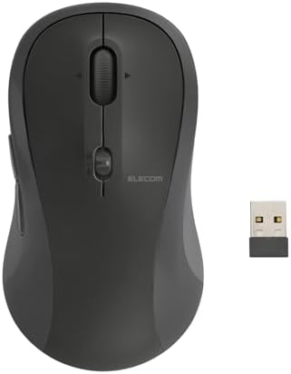 （16:30時点） エレコム ワイヤレスマウス 静音 OSMOD Seven 7 Bluetooth 無線2.4GHz マルチペアリング2台まで 7ボタン チルトホイール Lサイズ ブラック M-MY40MBSBK-G