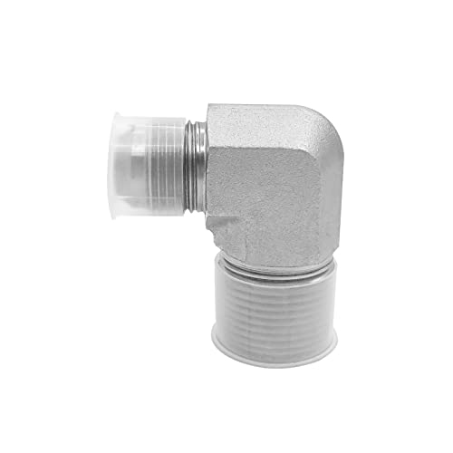 Image of 2501-12-16 Hydraulic Adapter Fitting 3 /4 inch Male JIC 37(1-1 /16 inch-12 SAE) x 1 inch Male (1 inch-11-1 /2 NPTF) 90Pipe Joints Elbow /Corner Carbon Steel