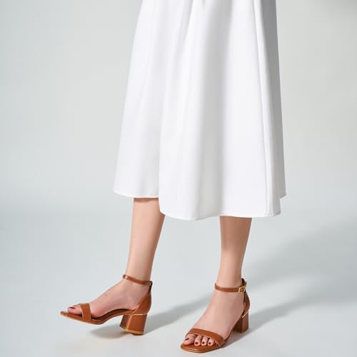 Trary Low Heels for Women Square Open Toe Ankle Strap Women's Pumps Dressy Shoes Block Chunky Heels Comfy Fashion Heeled Sandals for Women 2025 Adjustable Buckle 2.16 Inches Work Causal Party Wedding2