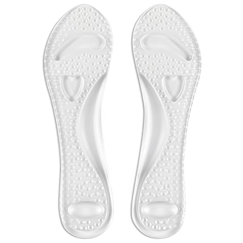 RTRTGS 1 Par Plantillas de Soporte de Arco de Gel, Almohadillas Adhesivas de Arco Alto Ortopédico de Silicona, Antideslizante y Autoadhesivo, para Pies Planos, Fascitis Plantar, y Plantillas