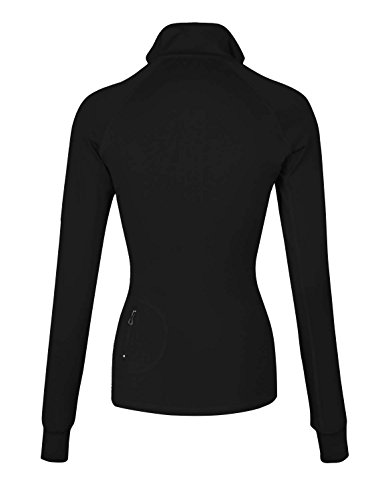 image for makeitmint Women's Comfy Zip Up Stretchy Work Out Track Jacket w/Back 