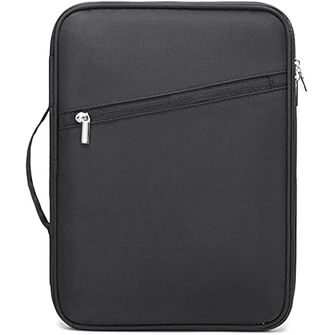 El-fmly A4 Document Portable Organizer Bag Waterproof Portfolio Office Zipper Case Cover