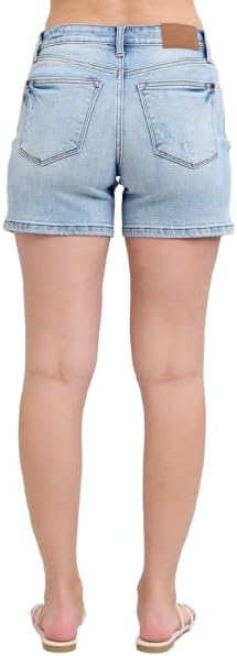 Judy Blue Mid Rise Vintage Wash Dad Shorts 15295 - Image 4