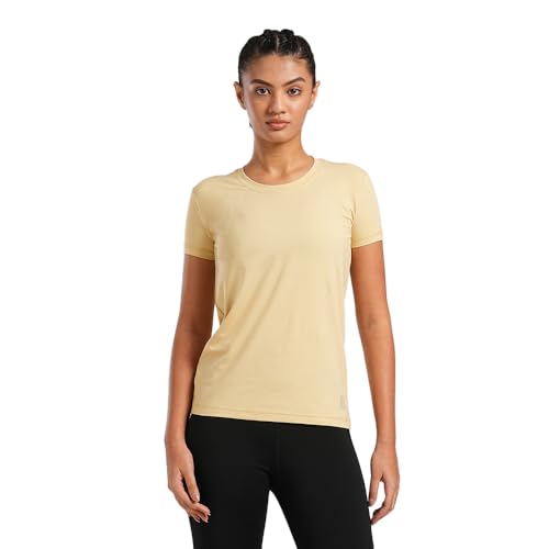 Image of TEGO Element Bamboo T-Shirt for Women | 66% Bamboo 28% Cotton 6% Elastane | Ultra Soft, Naturally Odour Resistant, Slim Fit Tee for Casual Wear, Yoga & Lifting