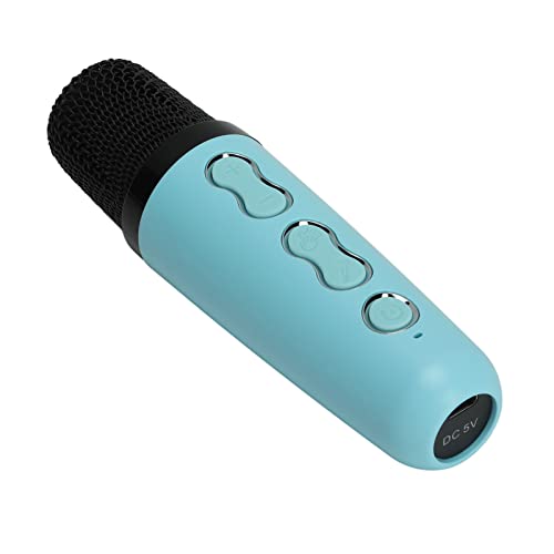 Topincn Karaoke Machine, Bass Treble Adjustment Bluetooth Karaoke Speaker Machine 6 Sound Effects For Home (Blue) #TOP2