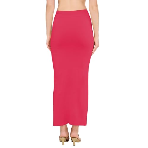 Image of DESI GIRL Cotton Lycra Stretchable Saree Shapewear Petticoat with Drawstring for Women | Fishcut Saree Petticoat with Side Slit for Easy Movement | Saree Shaper | Long inskirt
