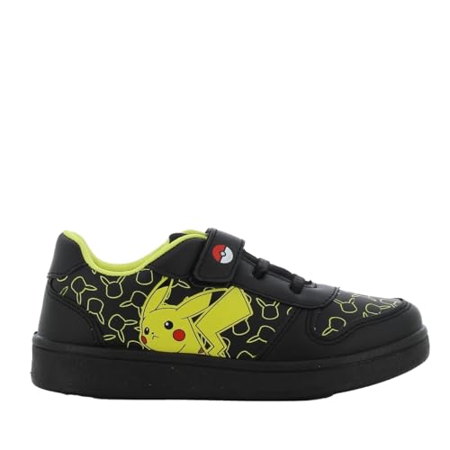 Leomil Pokémon Basket Enfant Chaussures Boys 31, Idéal pour l'école et Les Loisirs, Noir