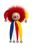 Clownanstecker Fastnacht rot weiß blau gelb