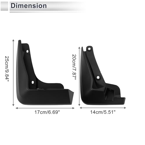 Image of X AUTOHAUX 1set Front and Rear Mud Flaps Splash Guards Mud Guards for Subaru Crosstrek 2023-2024 W /Mount Accessories