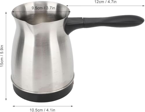 Image of XIBO Electric Turkish Coffee Maker Stainless Steel Electric Turkish Coffee Machine, Arabic & Greek & Turkish Electric Coffee Maker Machine Pot Warmer Kettle, 5 to 6 Cups Capacity for Home Travel.