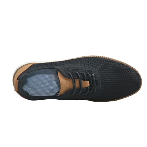 Image of Men Shoes Mesh Shoes for Men Breathable Knit Shoes Fashion Casual Business Walking Mens Dress Shoes Black 8.5