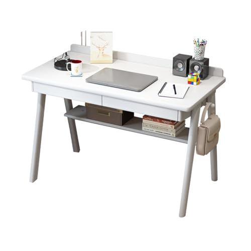 Eyawe ���֊� �p�\�R���f�X�N �ؐ� �����o�� �ȃX�y�[�X �ȒP�g�� ���[ �ؖڒ� �����Ղ���[ �z�[���I�t�B�X�w�K�ɓK���� (100cm,�z���C�g)