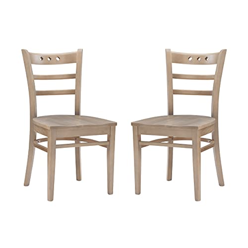 Linon Home Decor Roswell Natural Dining Side Chair Set of 2