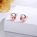 Sterling Silver Axolotl Stud Earrings Hypoallergenic Adorable 1-12 Month Birthstone Axolotl Earrings Stud Cute Animal Jewelry Gifts (7-July.)