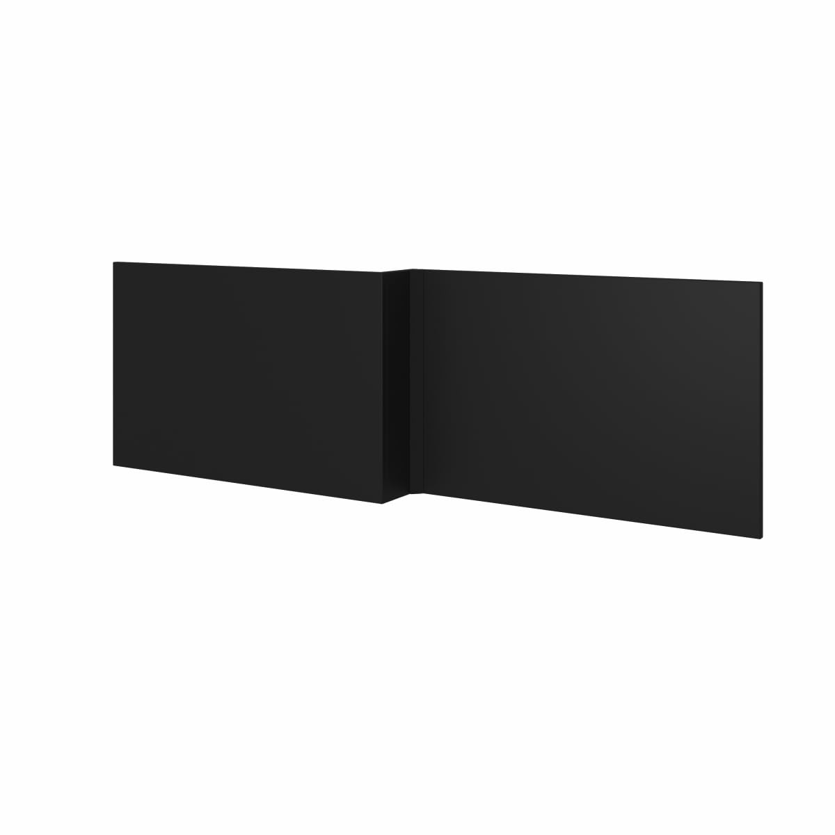 Aquariss Matte Black 1700Mm L Shape Bath Front Panel 18Mm Mdf Painting Adjustable Height For Bathroom Soaking Tub