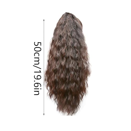Extension queue de cheval bouclée noire 50cm pour corriger un manque de longueur - 2