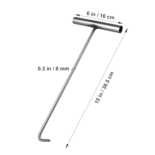 T-Haken Edelstahl Türhaken Rolltürhaken Hebehaken Schwerlasthaken Metallfederdeckelhaken Hebewerkzeug T-Form Hebewerkzeug
